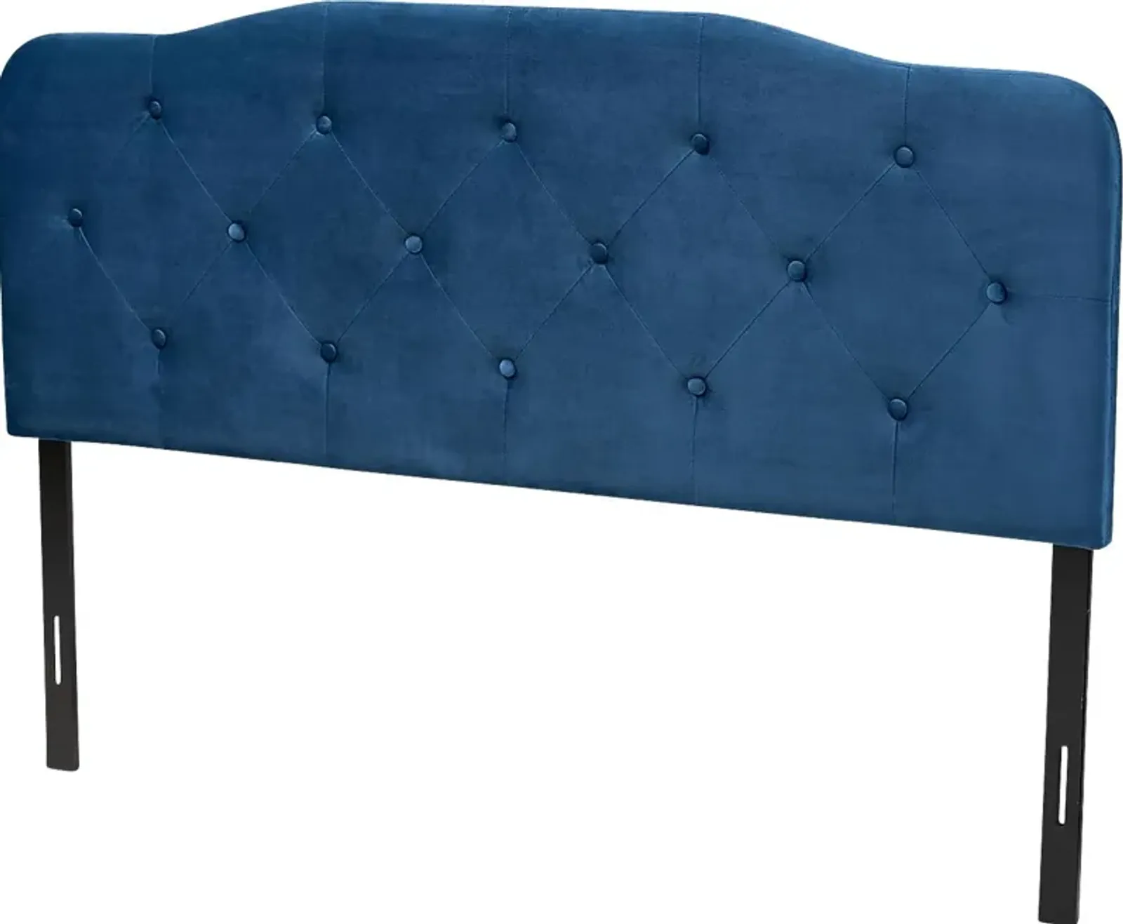 Besancon Navy Blue King Upholstered Headboard