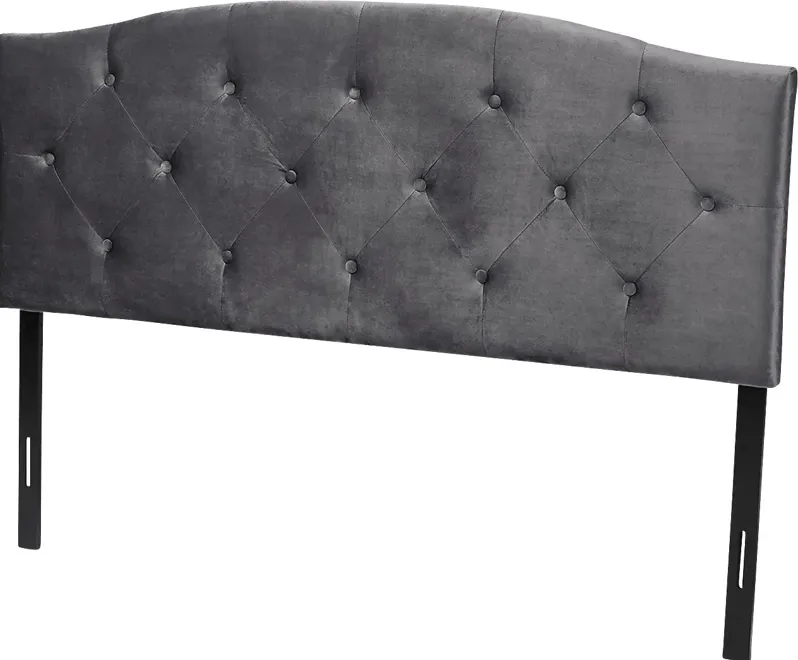 Broxbourne Gray King Upholstered Headboard