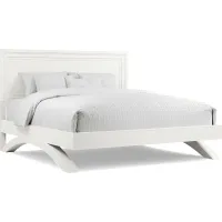 Belcourt White 3 Pc Queen Panel Arch Bed