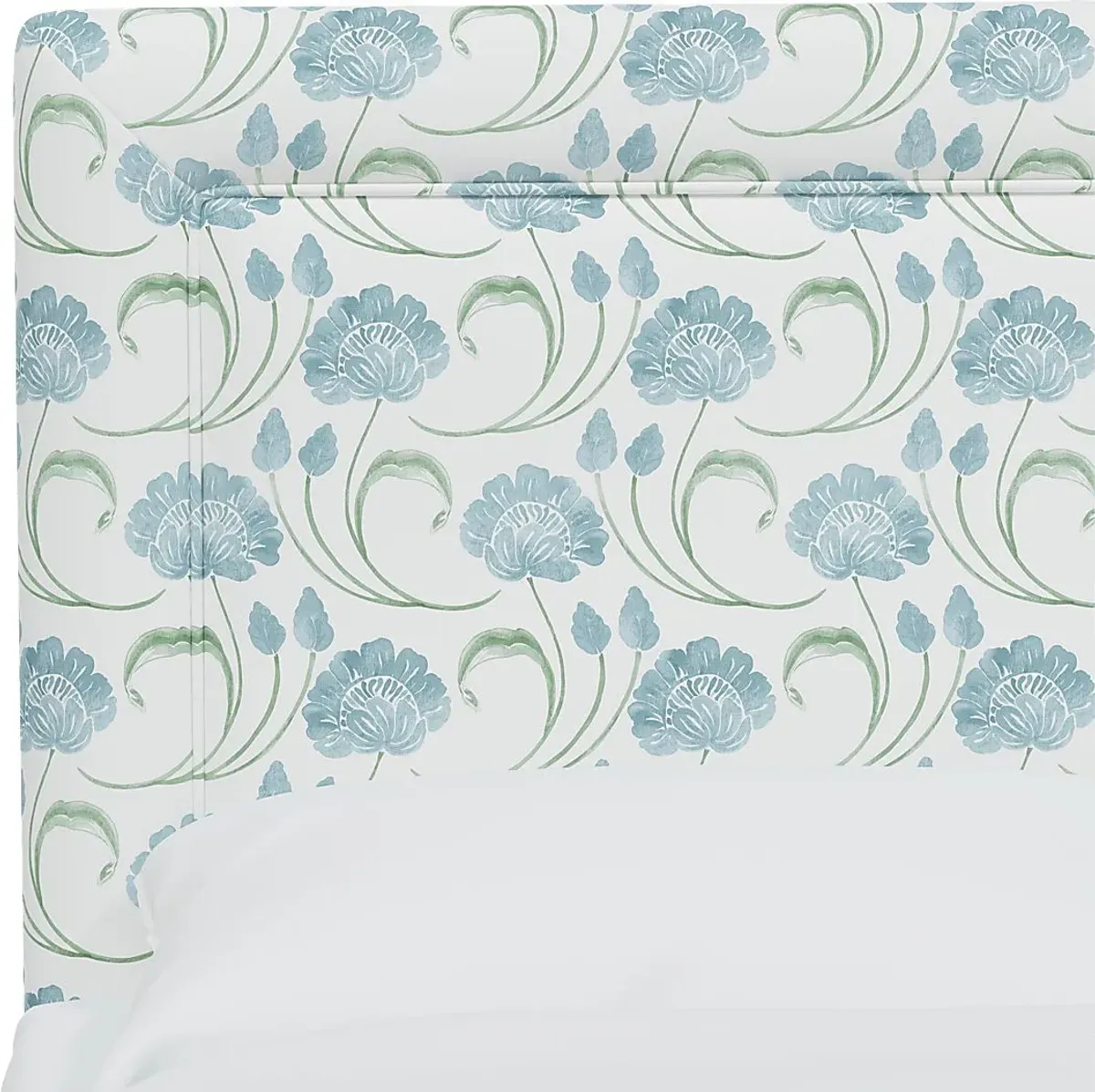 Meadow Breeze Sage King Upholstered Headboard