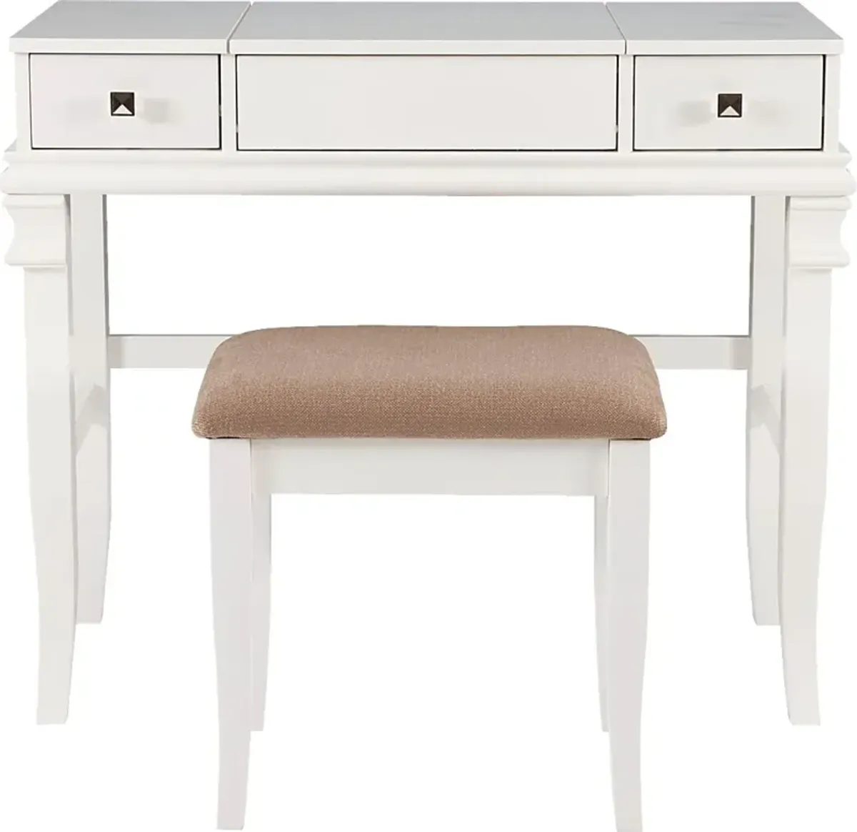 Alline White Vanity Set