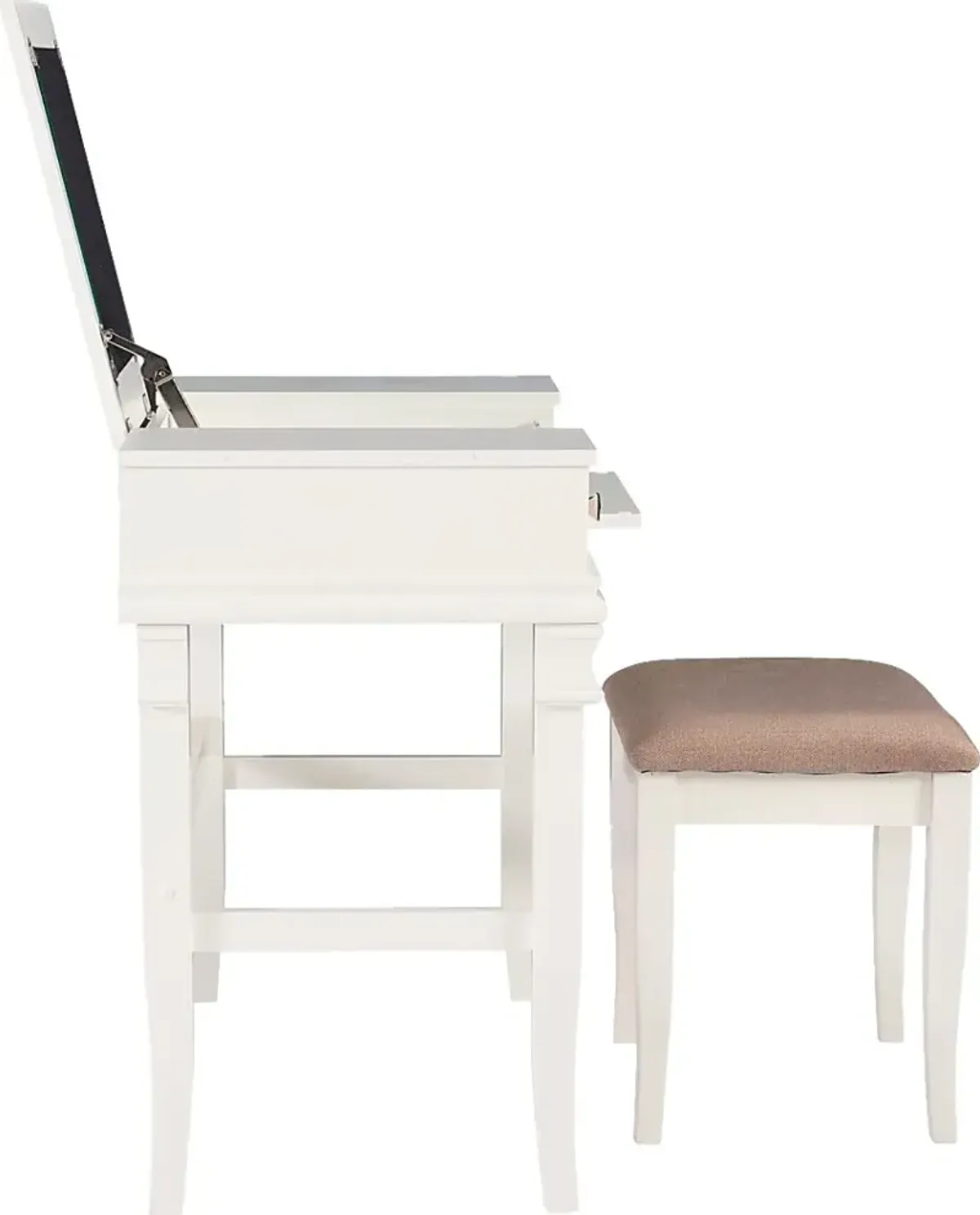 Alline White Vanity Set