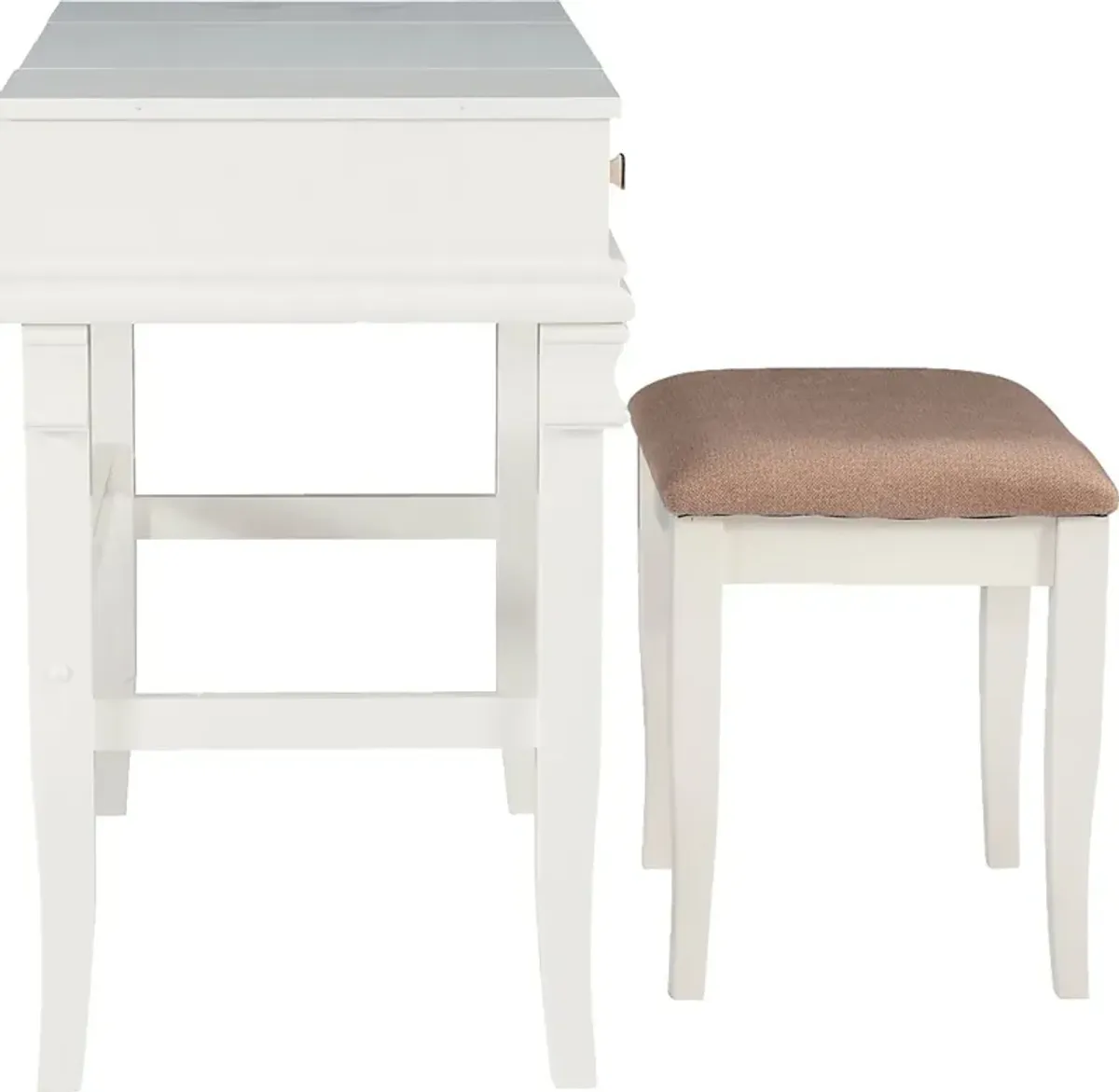 Alline White Vanity Set