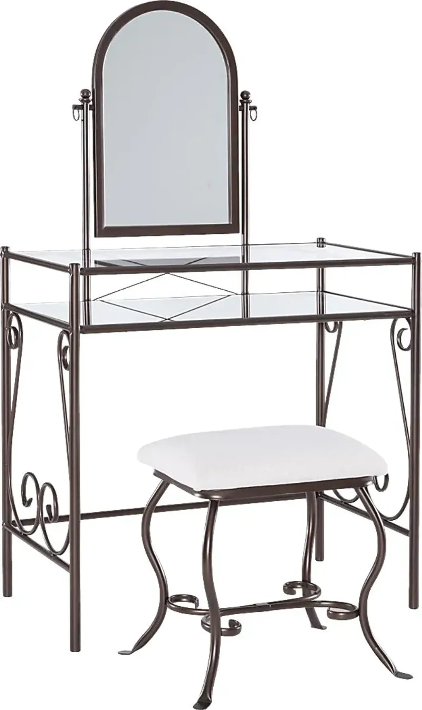 Braayfeild Bronze Metal Vanity Set