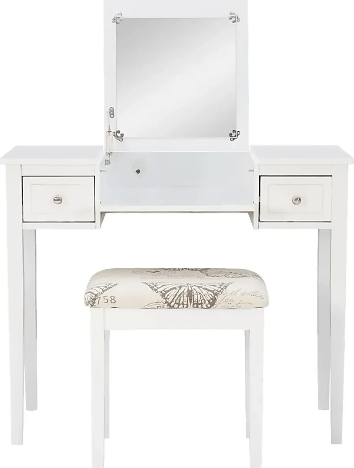 Larkbunting White Vanity Set