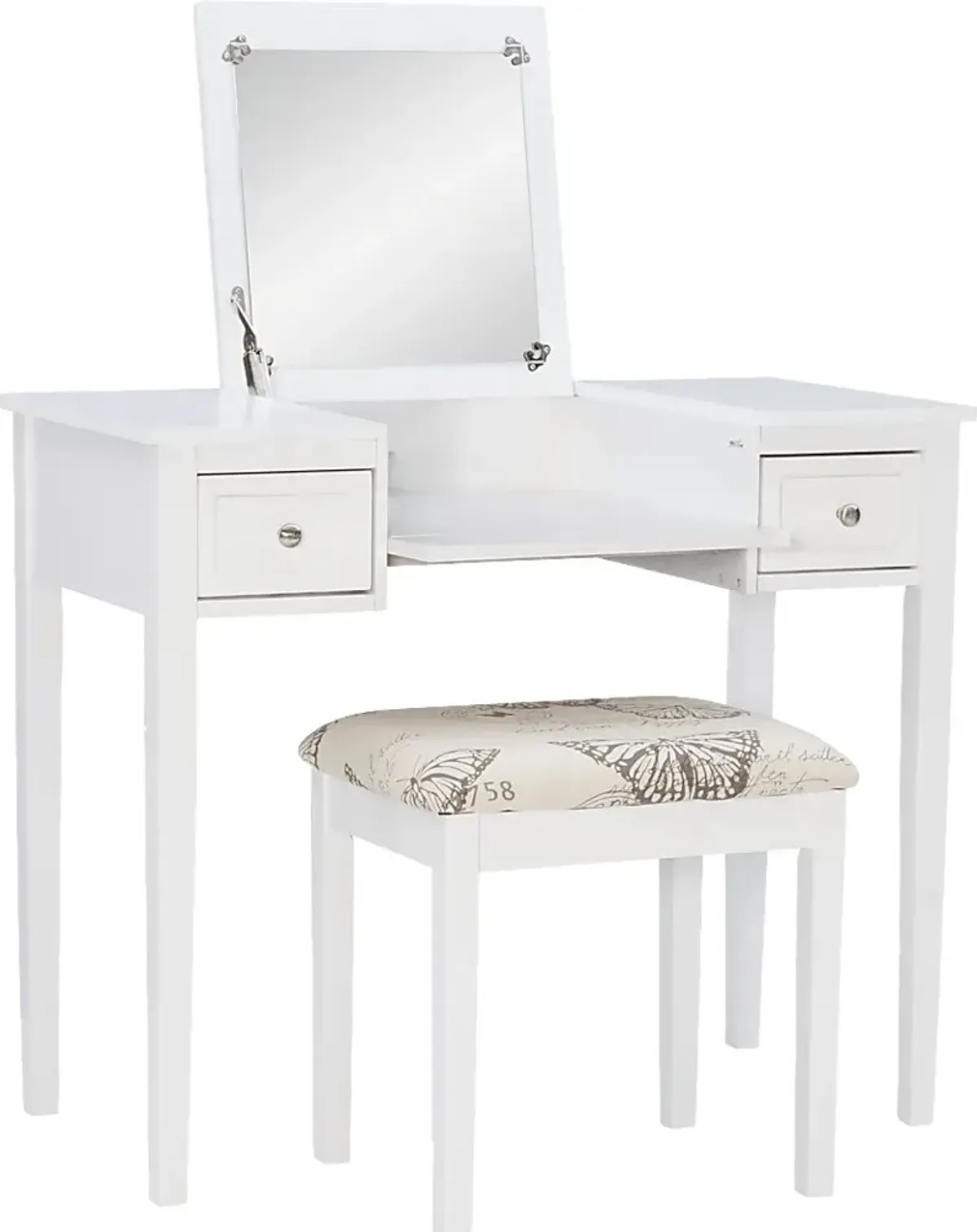 Larkbunting White Vanity Set