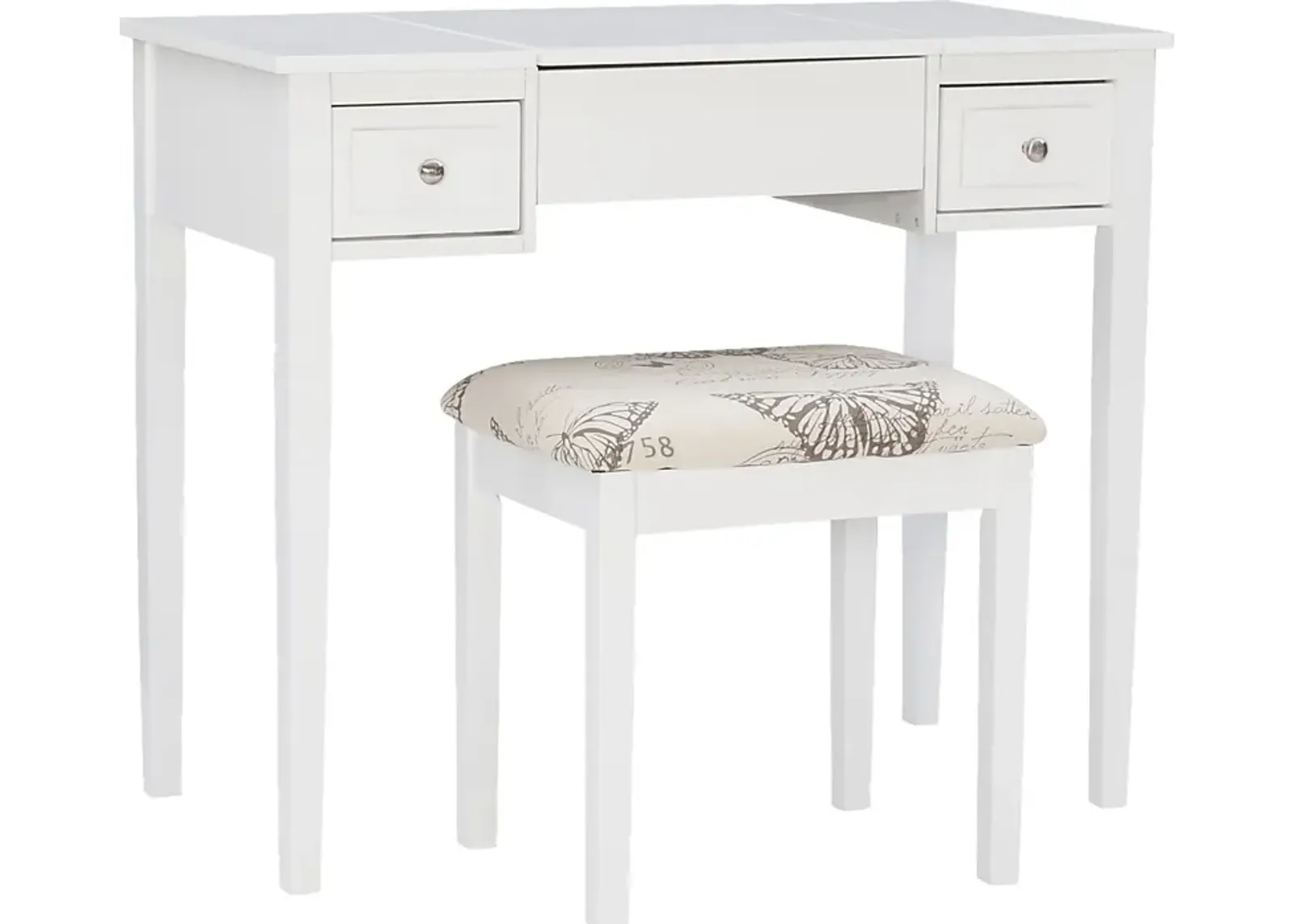 Larkbunting White Vanity Set