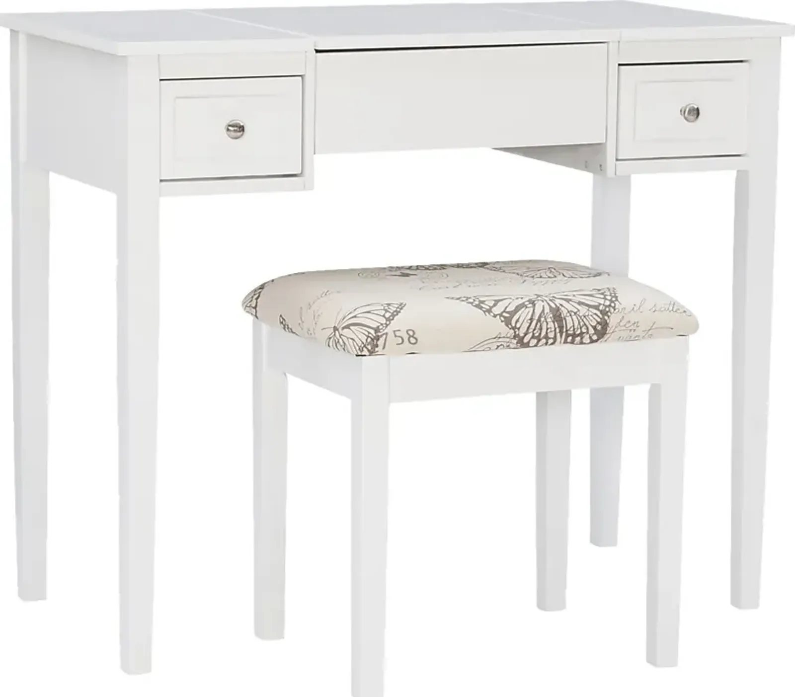 Larkbunting White Vanity Set