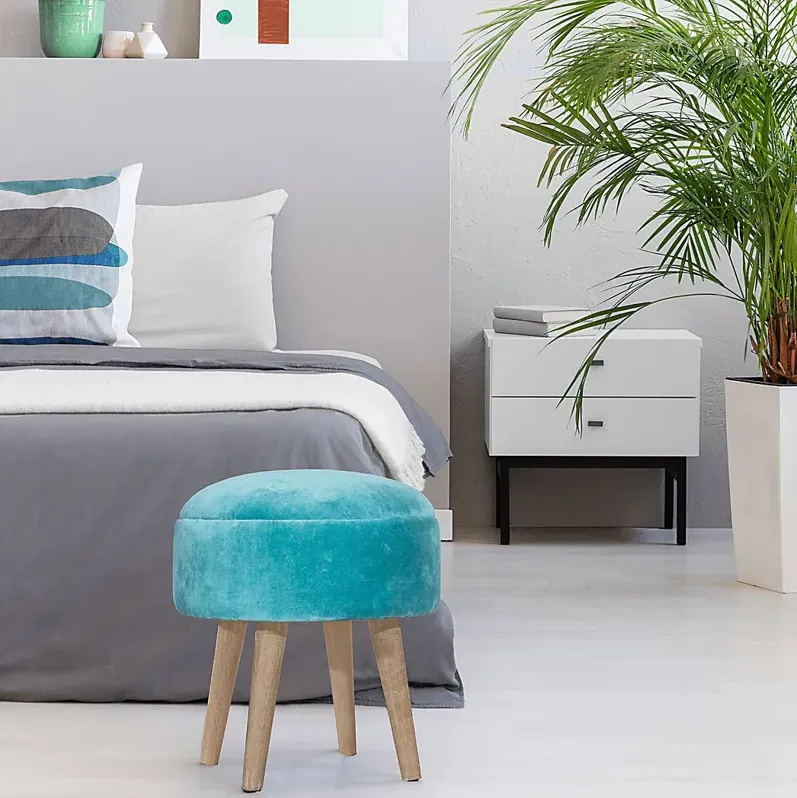 Coachlamp Blue Vanity Stool