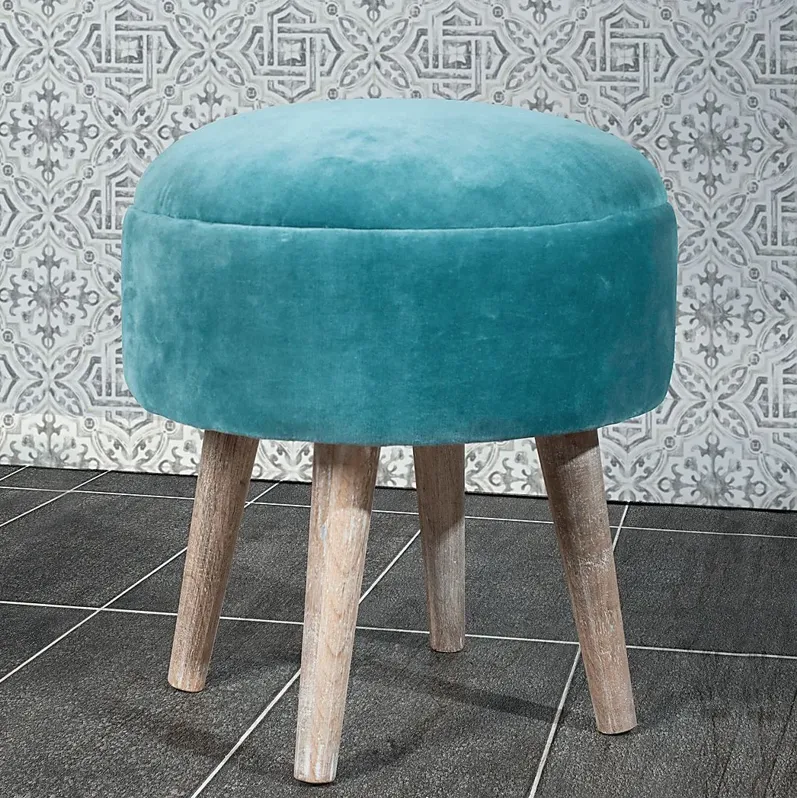 Coachlamp Blue Vanity Stool