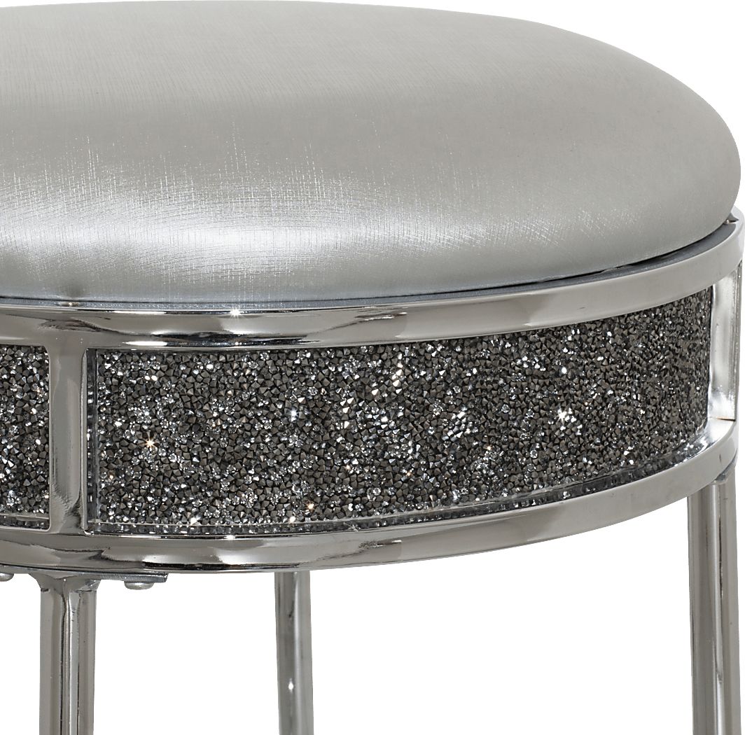 Grayhampton Silver Vanity Stool