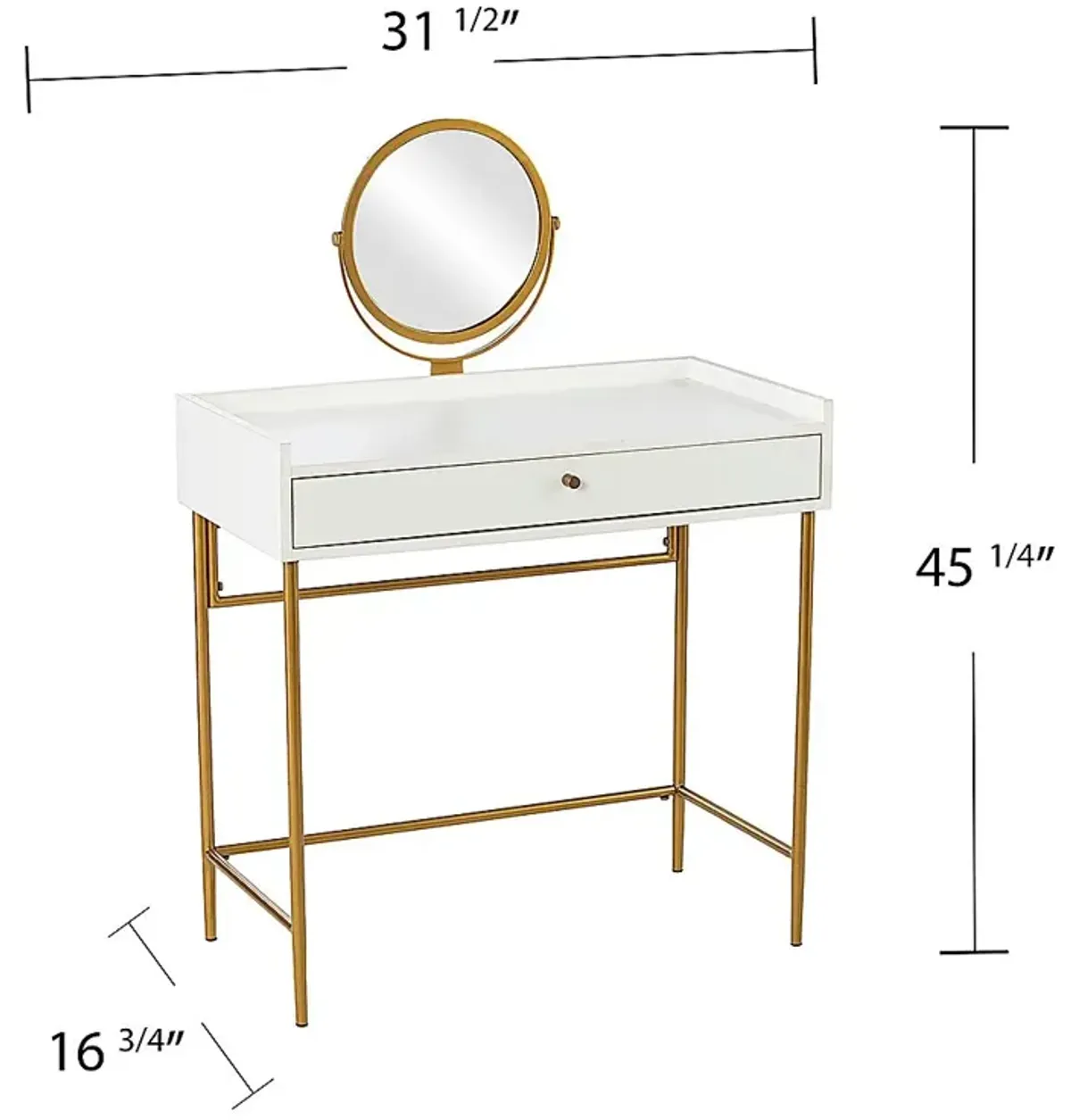 Mondamin White Vanity