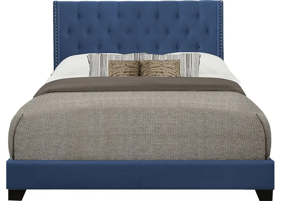 Galewood Blue Full Upholstered Bed