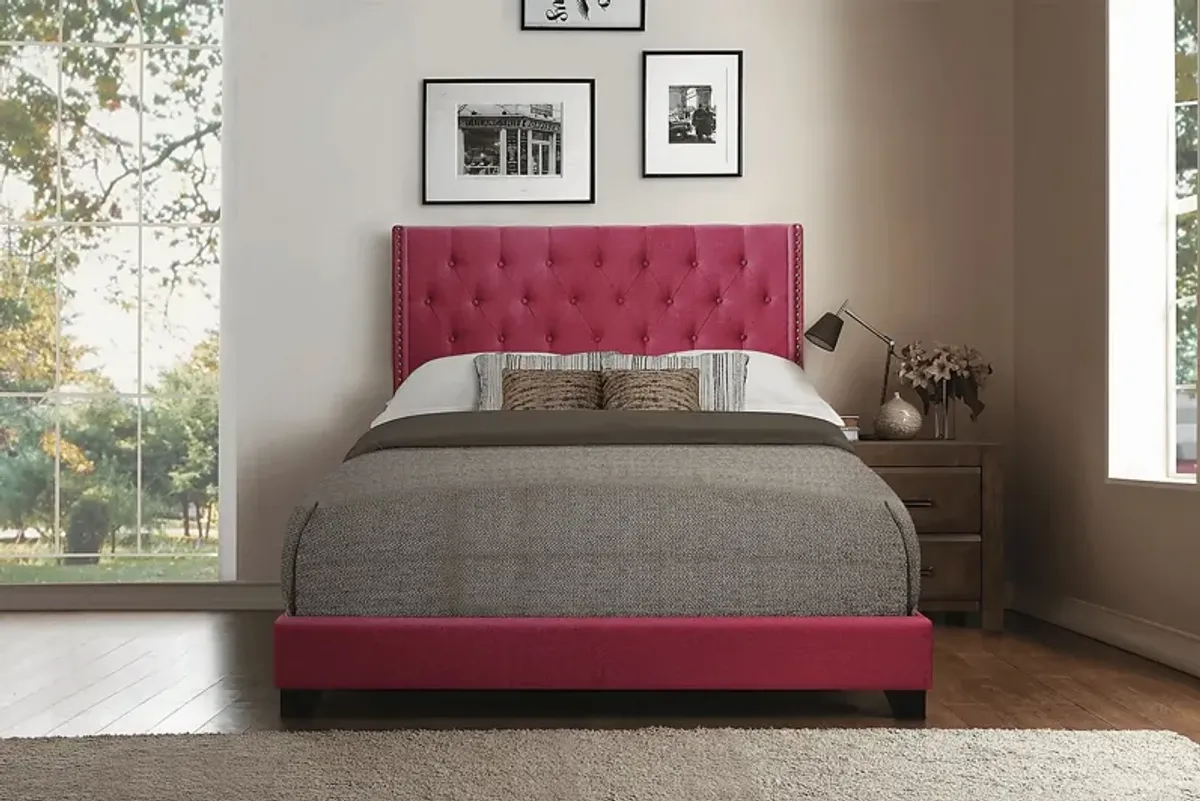 Galewood Pink Full Upholstered Bed