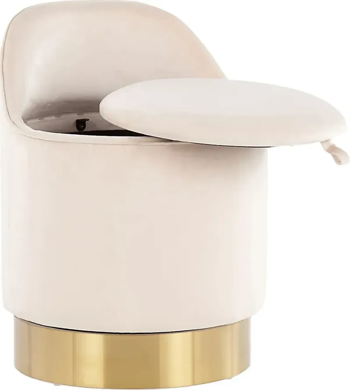 Kylman Cream Vanity Stool