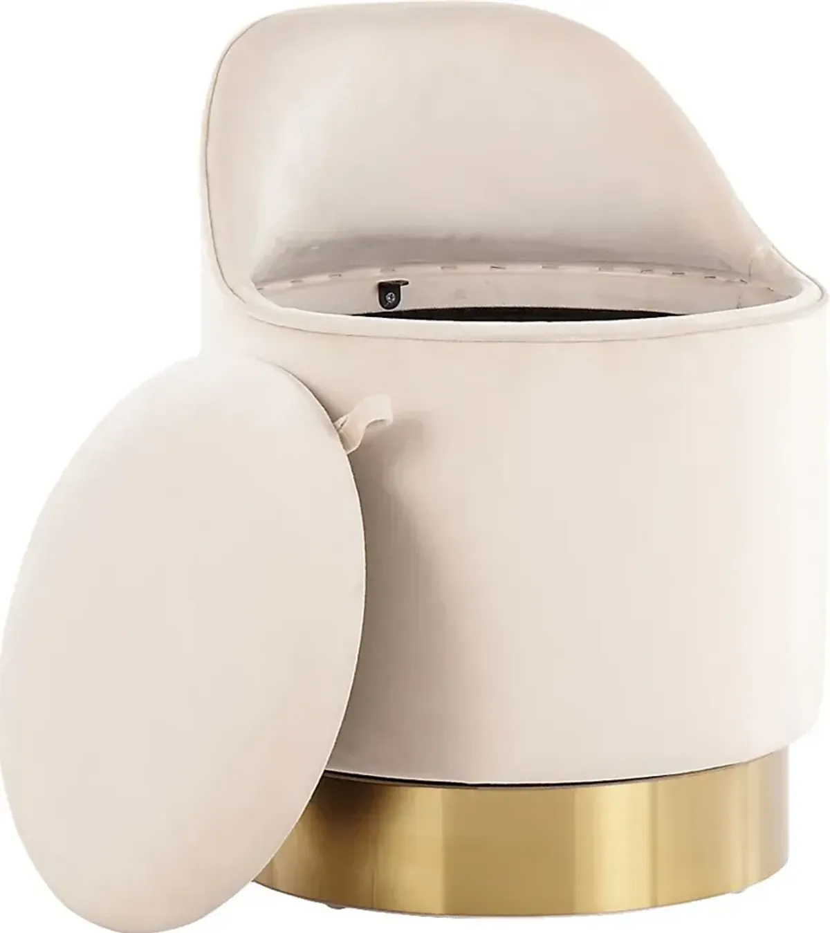 Kylman Cream Vanity Stool