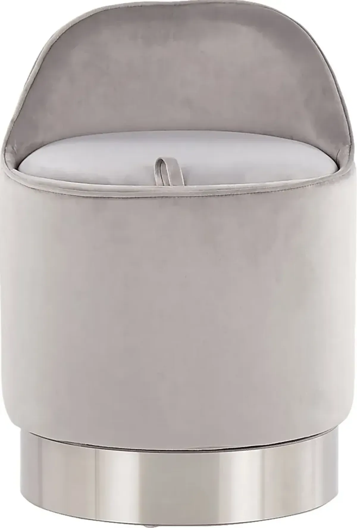 Kylman Silver Vanity Stool