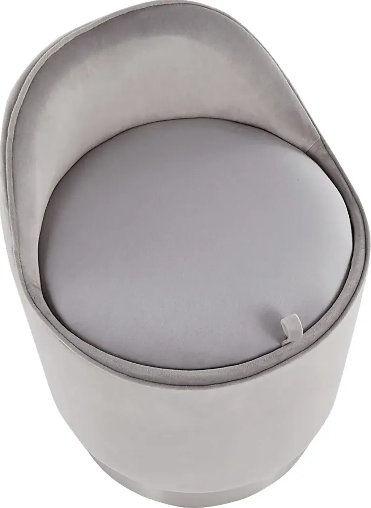 Kylman Silver Vanity Stool