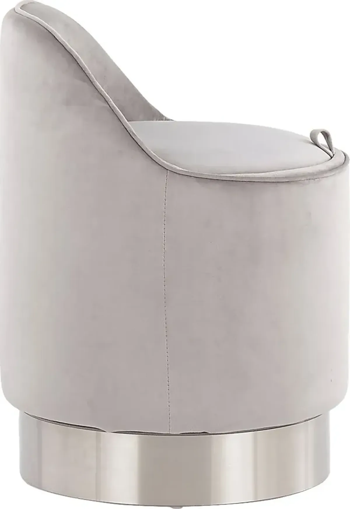 Kylman Silver Vanity Stool