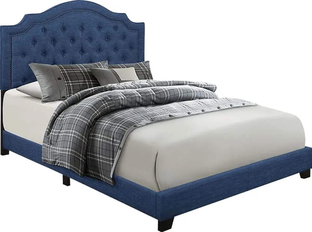 Bowerton Blue Full Upholstered Bed