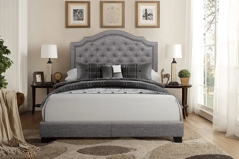 Bowerton Gray Full Upholstered Bed