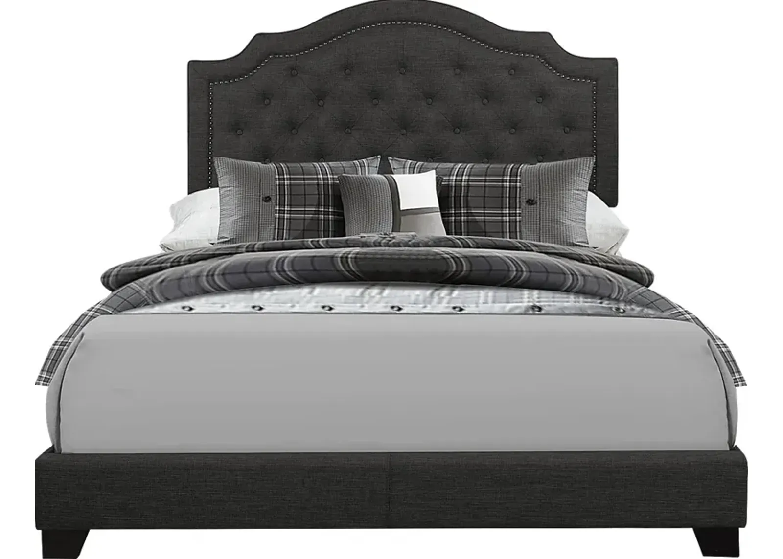 Bowerton Dark Gray Full Upholstered Bed