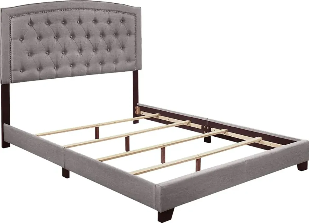 Juneberry Gray Full Upholstered Bed