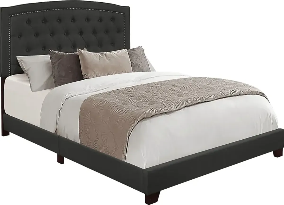 Juneberry Dark Gray Full Upholstered Bed