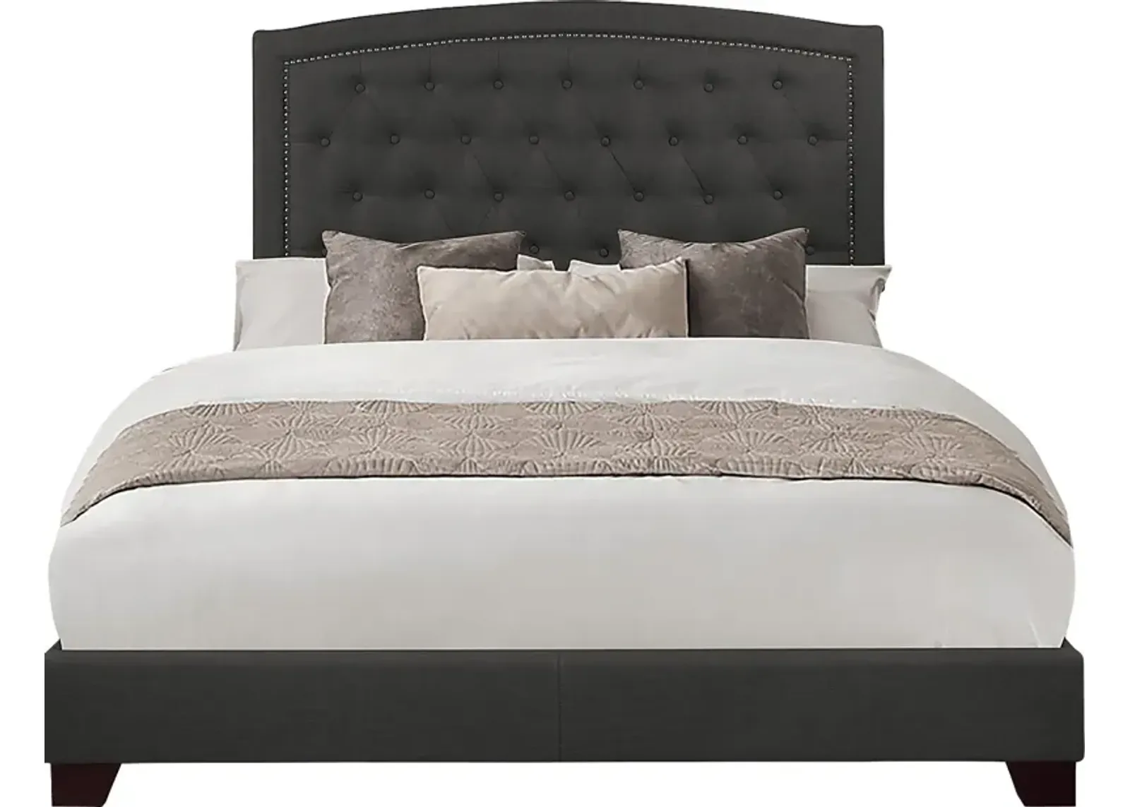 Juneberry Dark Gray Full Upholstered Bed