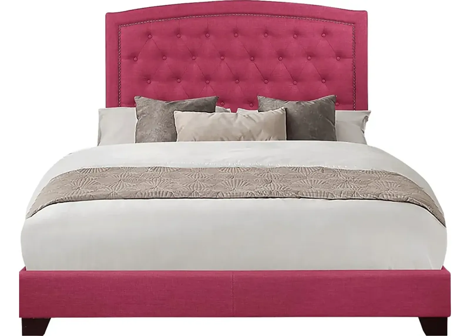 Juneberry Pink Full Upholstered Bed