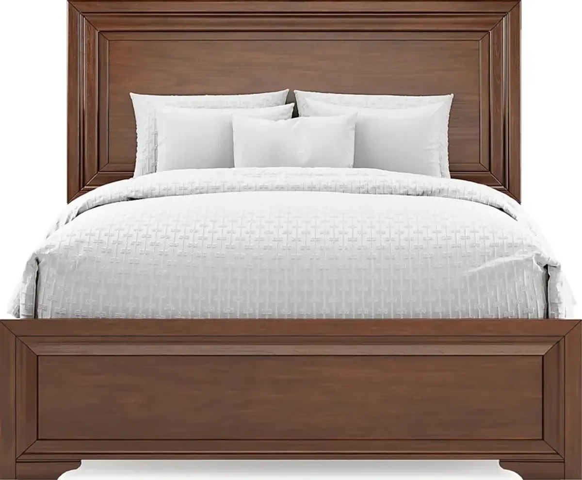 Belcourt Brown Cherry 7 Pc Queen Panel Bedroom