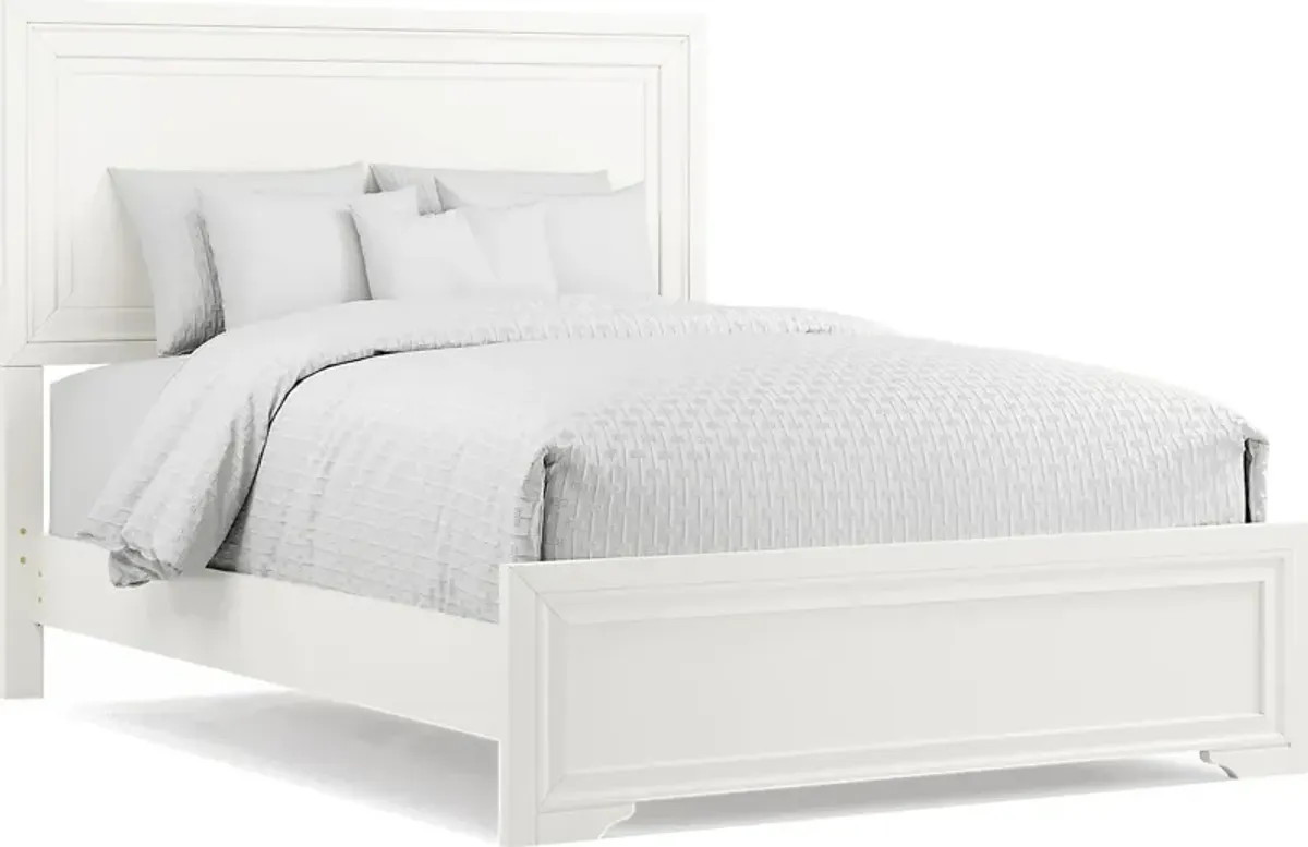 Belcourt White 5 Pc Queen Panel Bedroom