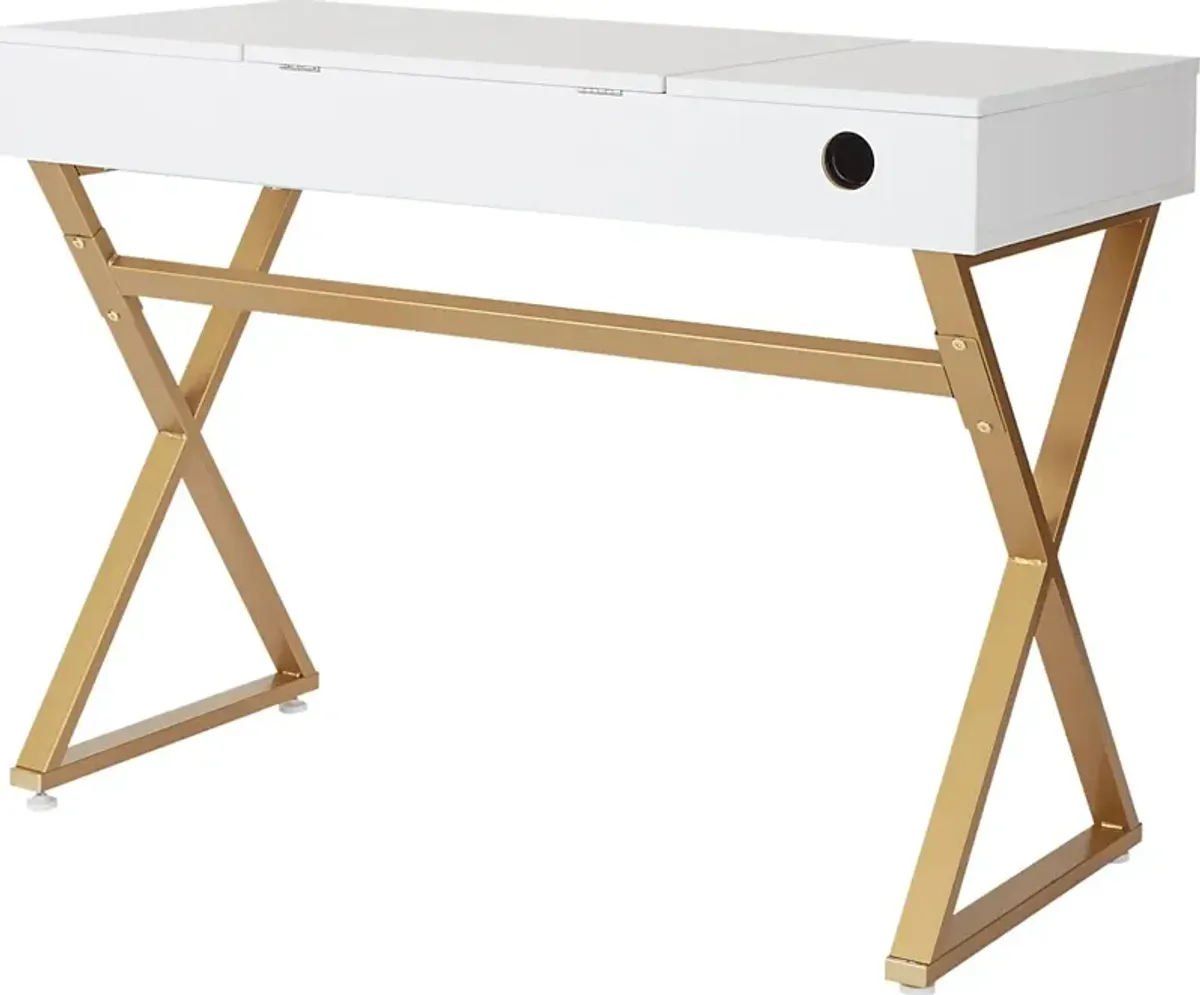 Joelette White Vanity Desk