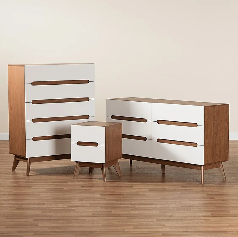 Detrie White 3 Pc Dresser Set