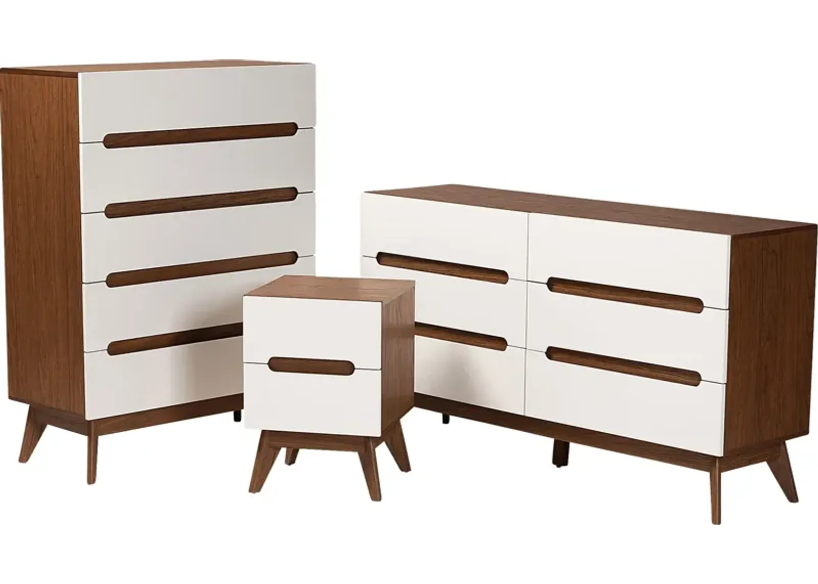 Detrie White 3 Pc Dresser Set