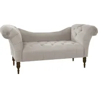Whitmere Light Gray Chaise Bench