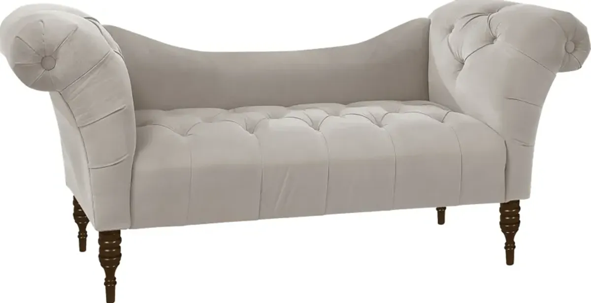 Whitmere Light Gray Chaise Bench