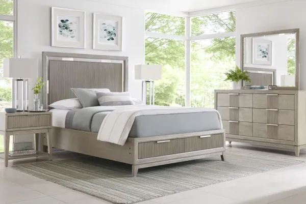 Bellante Gray 7 Pc King Panel Bedroom with Storage