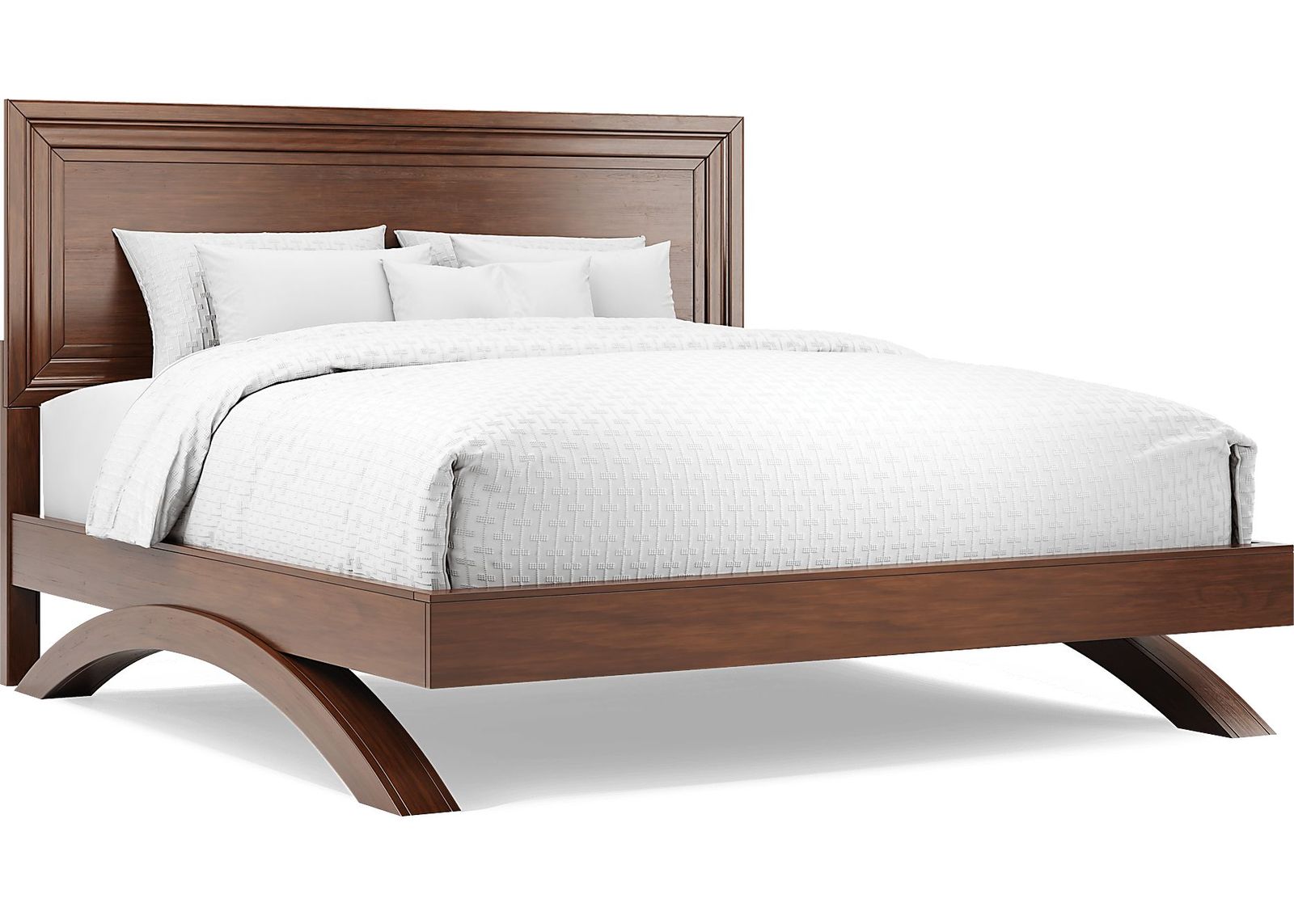 Belcourt Brown Cherry 3 Pc King Panel Arch Bed