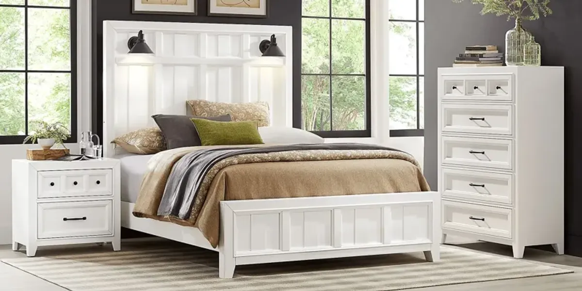 Owings Mill White 5 Pc Queen Panel Bedroom
