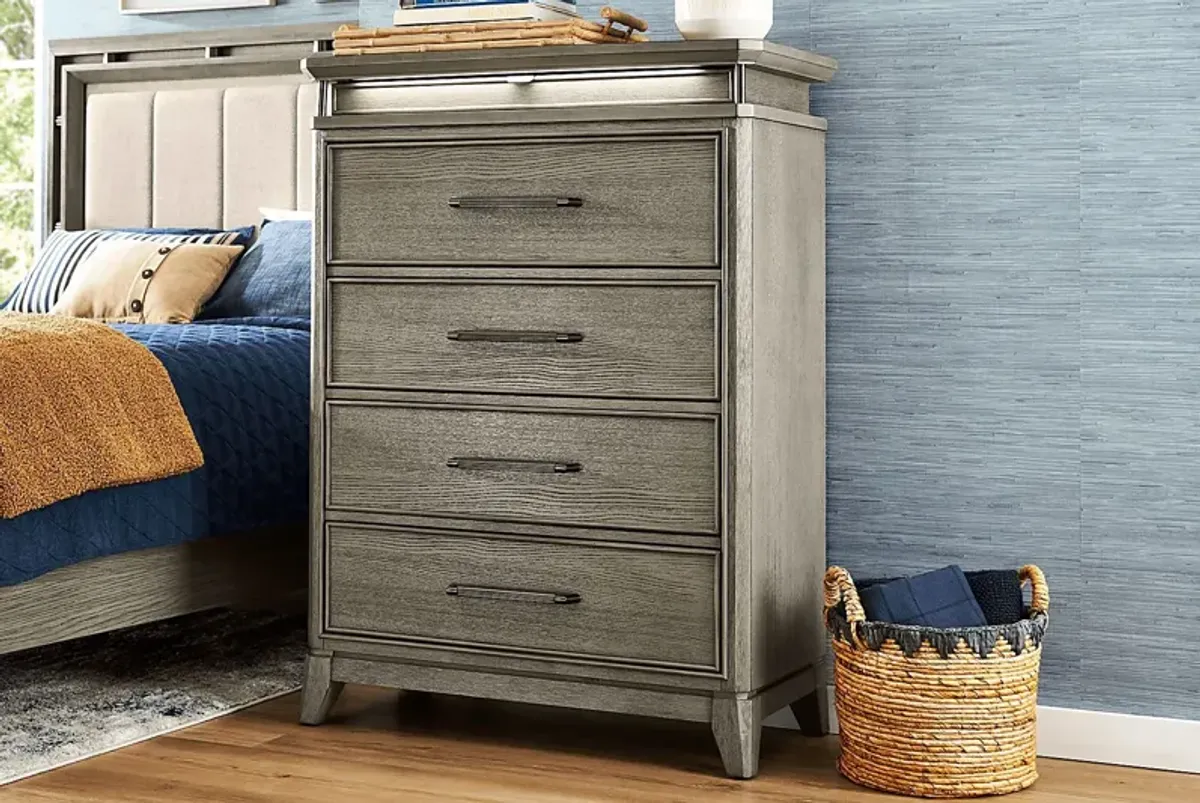 Heiress Gray 5 Pc Queen Upholstered Bedroom