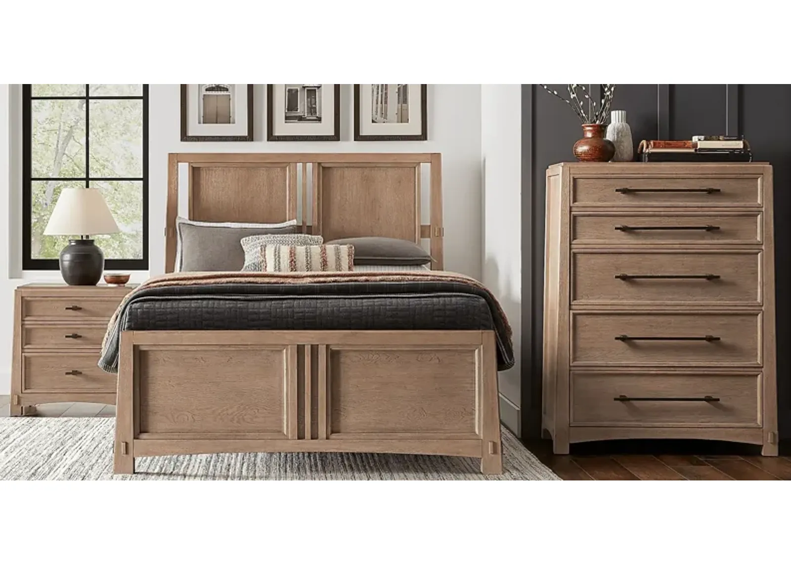 Keaton Taupe 5 Pc King Panel Bedroom