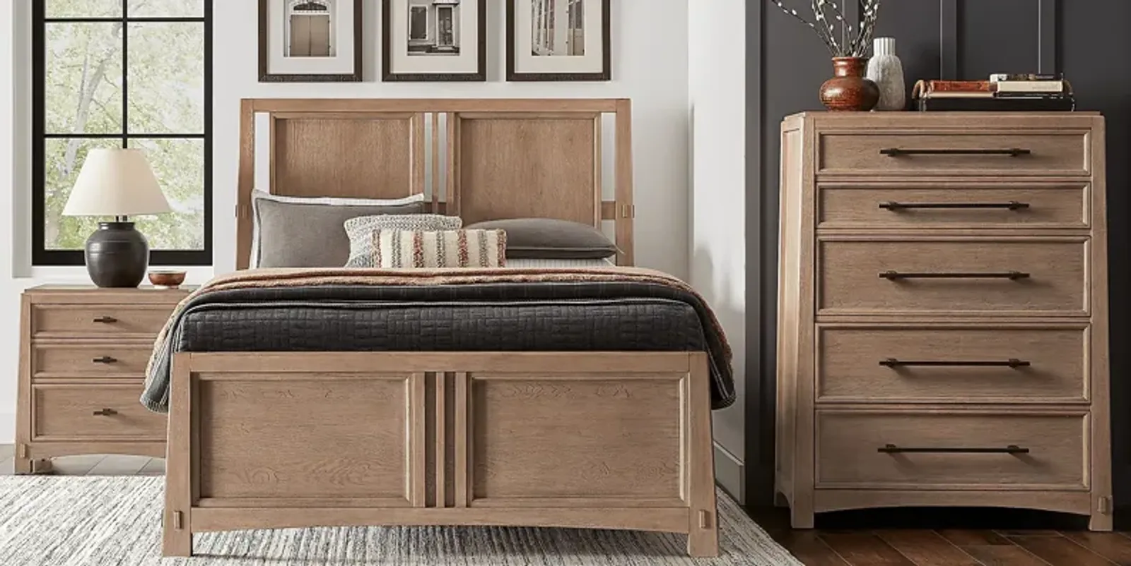 Keaton Taupe 5 Pc King Panel Bedroom