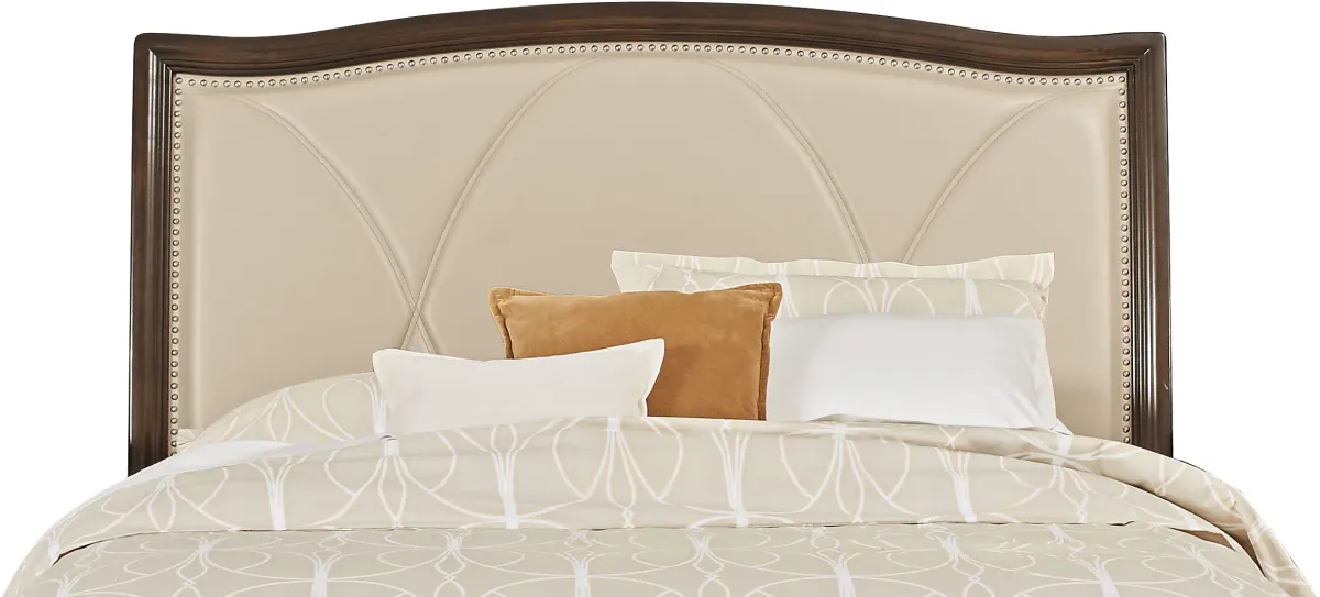 Alexi Cherry 5 Pc King Panel Bedroom with Cream Inset