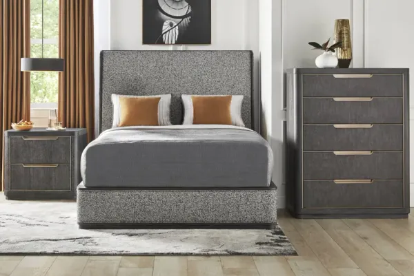 Preston Heights Gray 5 Pc King Upholstered Bedroom
