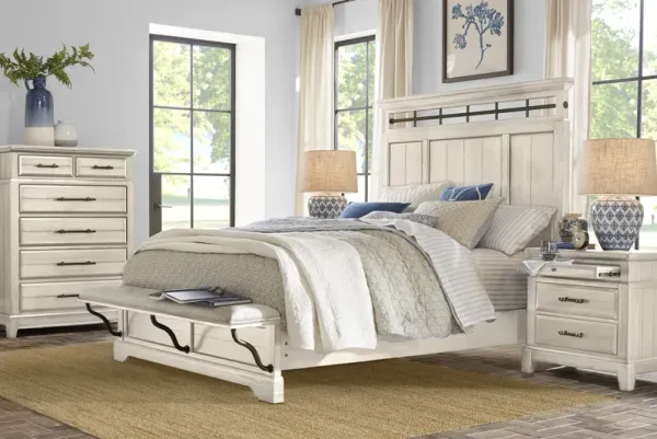Montana Ridge White 5 Pc Queen Panel Bedroom