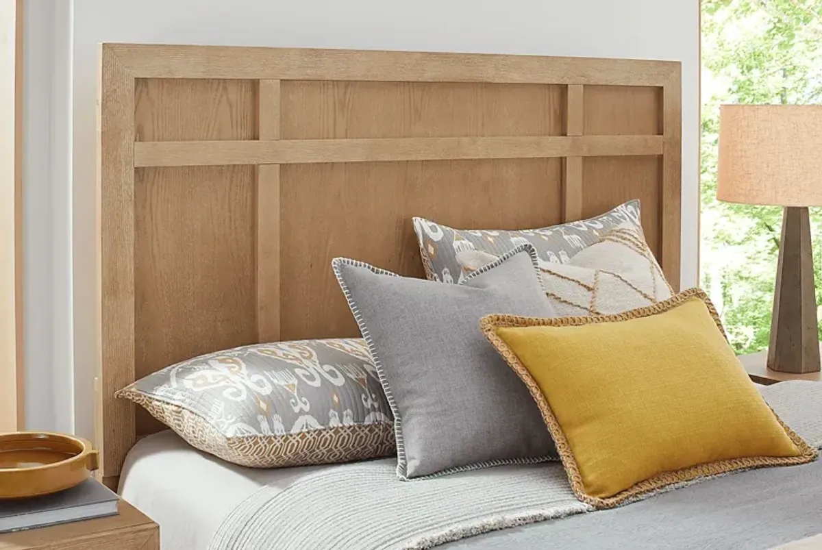 Woodley Natural 5 Pc Queen Panel Bedroom