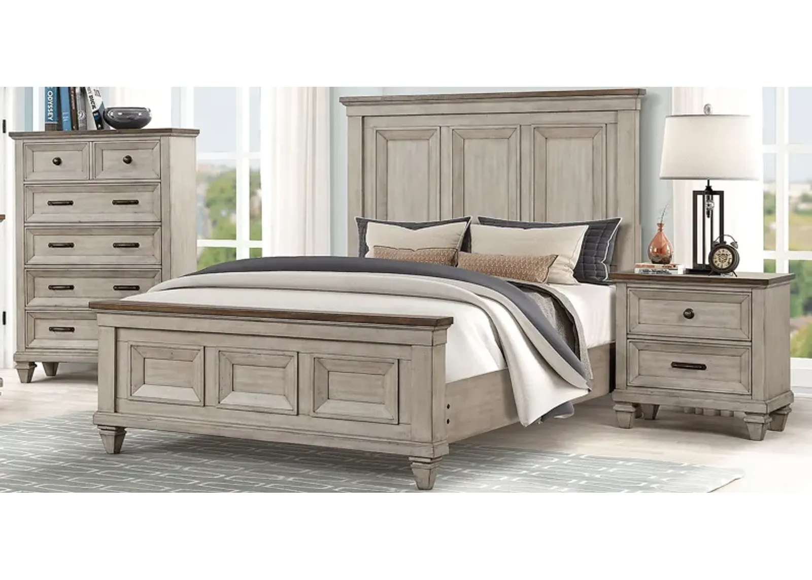 Bridgewood Cream 5 Pc Queen Panel Bedroom