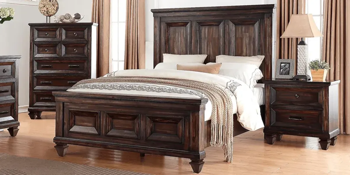 Bridgewood Walnut 5 Pc Queen Panel Bedroom