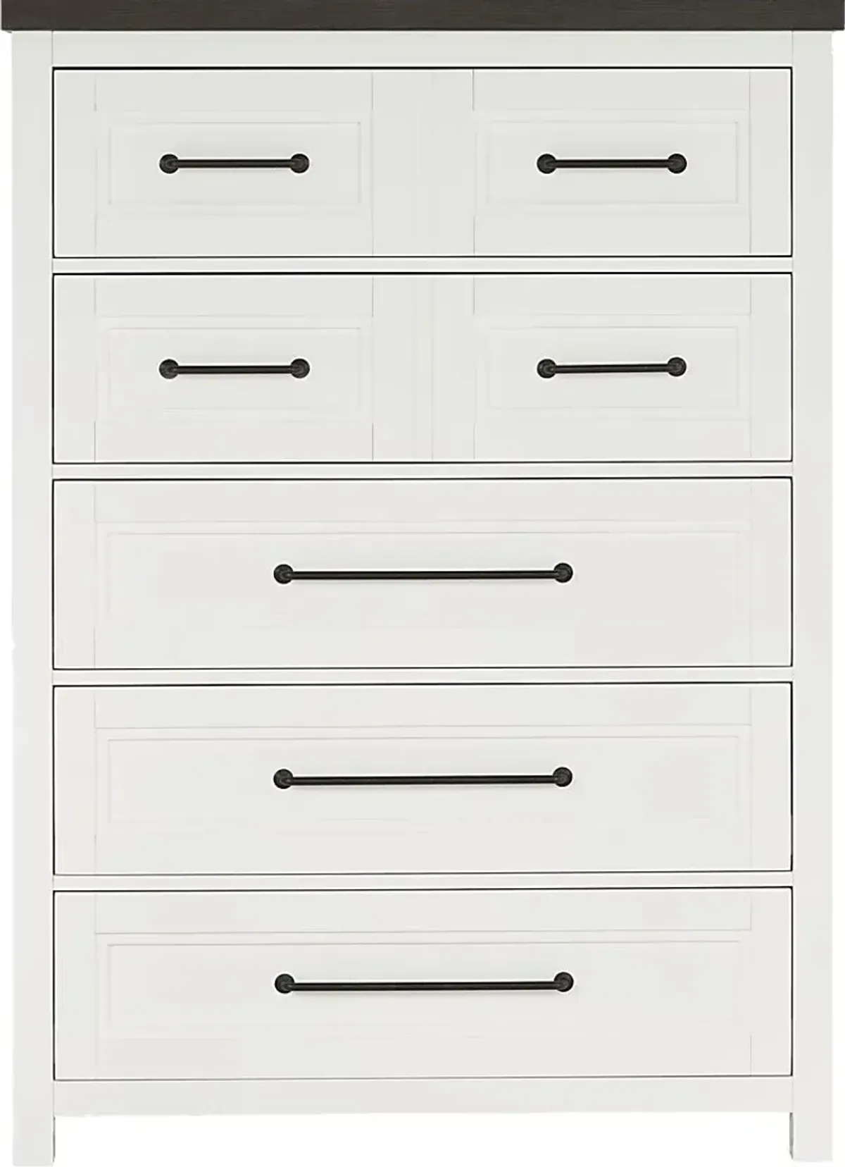 Tremblay Square White 5 Pc King Storage Bedroom